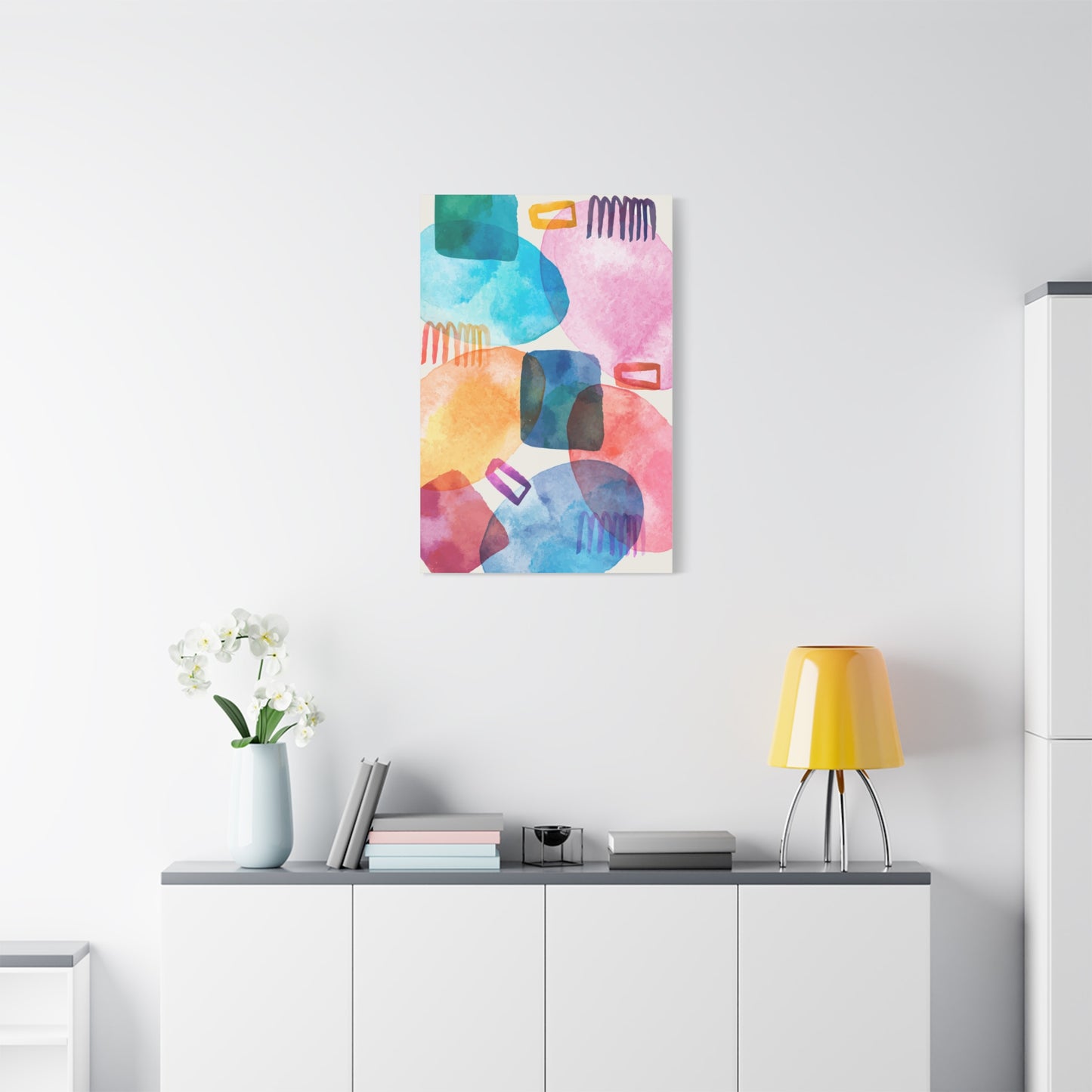 Liquid Calm Art Set 1.3- Matte Canvas Decor with Minimalist Leaf Design
