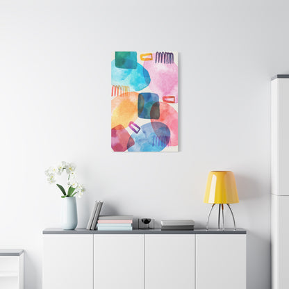 Liquid Calm Art Set 1.3- Matte Canvas Decor with Minimalist Leaf Design