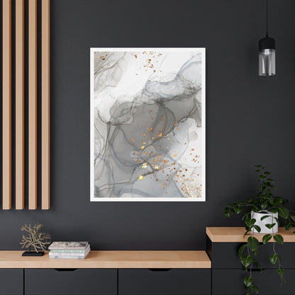 Ash Dust Art Set 1.2 - Matte Canvas Decor with Minimalist Leaf Design