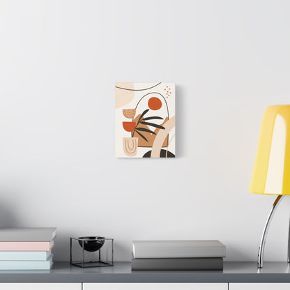 Boheme Luna  Art Set 1.3 - Matte Canvas Decor with Minimalist Leaf Design