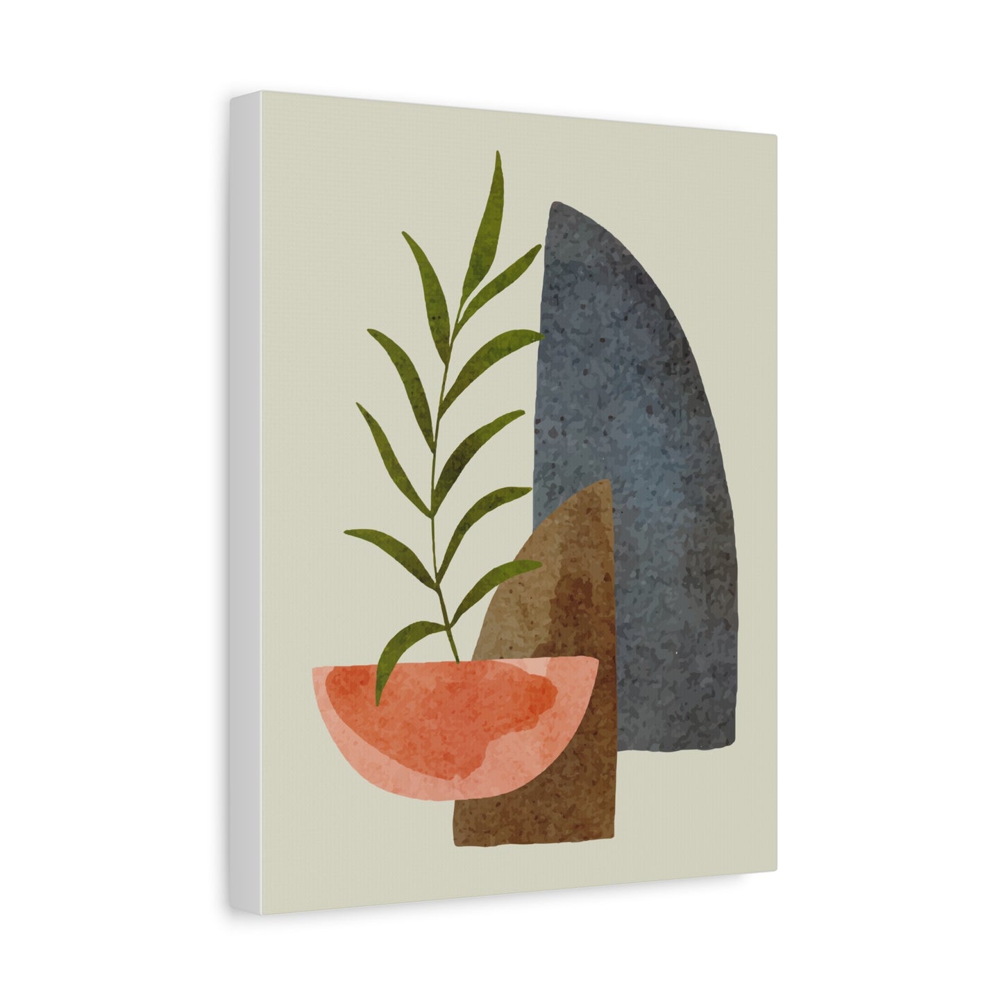 Flower Wall Art Set 1.1 - Matte Canvas Decor with Minimalist Leaf Design