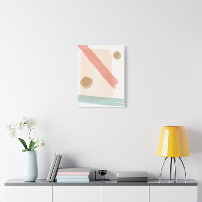 Pastel Pulse Art Set 1.2 - Matte Canvas Decor with Minimalist Leaf Design