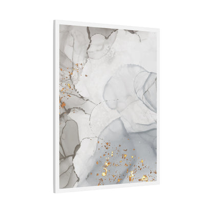 Ash Dust Art Set 1.3 - Matte Canvas Decor with Minimalist Leaf Design