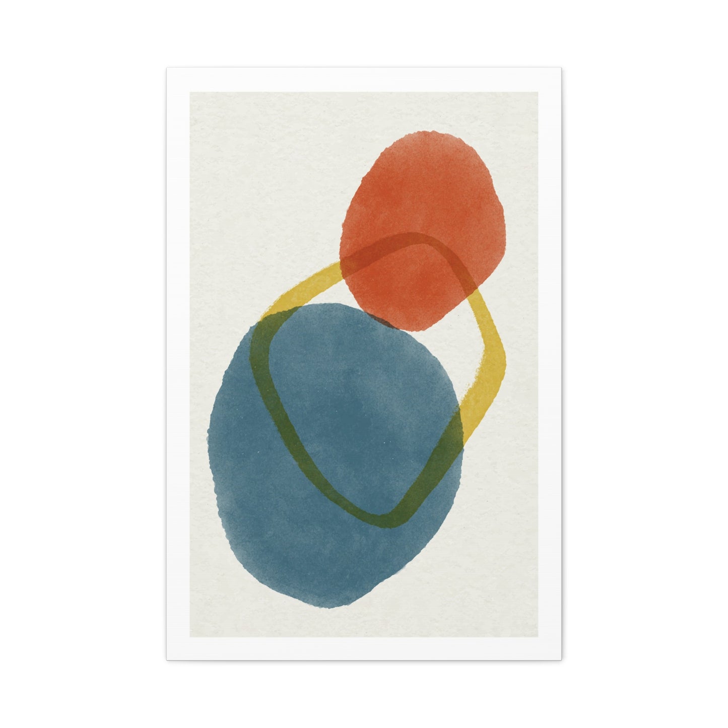 Wander Brush Art 1.2 - Matte Canvas Decor with Minimalist Leaf Design