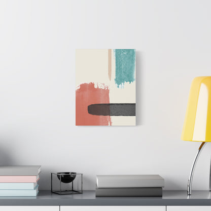 Soft Dune Palette Art 1.1 - Matte Canvas Decor with Minimalist Leaf Design