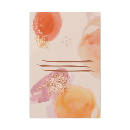 Sunlit Spark Art Set 1.1 - Matte Canvas Decor with Minimalist Leaf Design