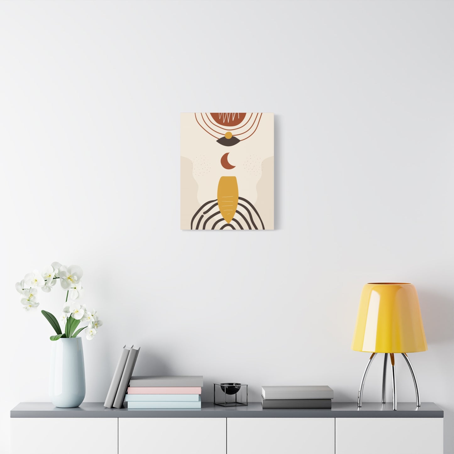 Nocturne Petal Art Set 1.3 - Matte Canvas Decor with Minimalist Leaf Design