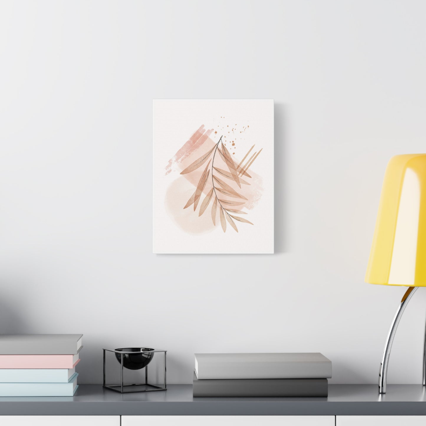 Abstract Earthy Florals Art Set 1.1 - Matte Canvas Decor with Minimalist Leaf Design