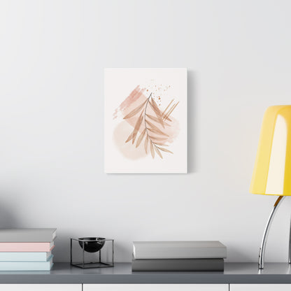 Abstract Earthy Florals Art Set 1.1 - Matte Canvas Decor with Minimalist Leaf Design
