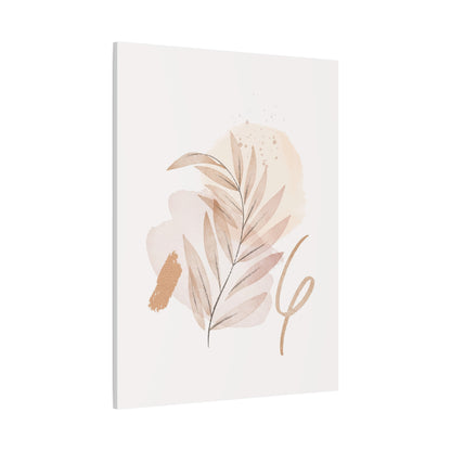 Abstract Earthy Florals Art Set 1.3- Matte Canvas Decor with Minimalist Leaf Design