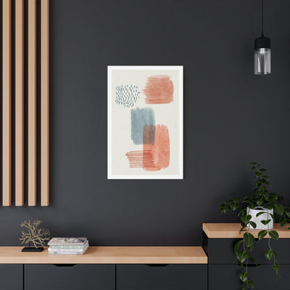 Wander Brush Art 1.3 - Matte Canvas Decor with Minimalist Leaf Design