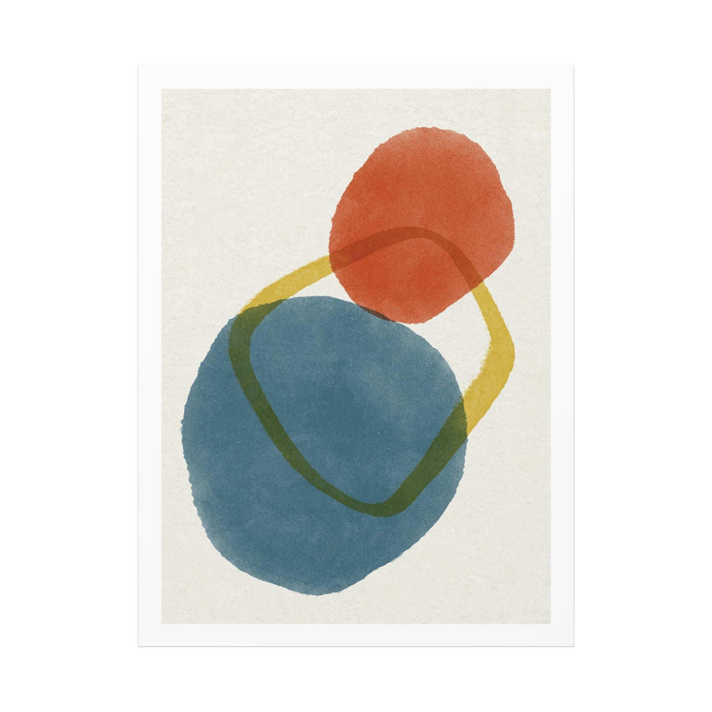 Wander Brush Art 1.2 - Matte Canvas Decor with Minimalist Leaf Design