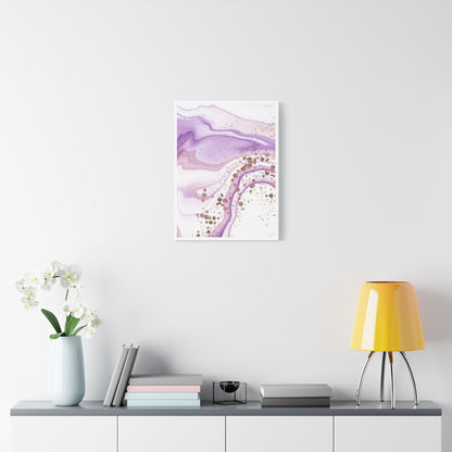Blush Pink Marble Wall Art Set 1.3 - Matte Canvas Decor with Minimalist Leaf Design
