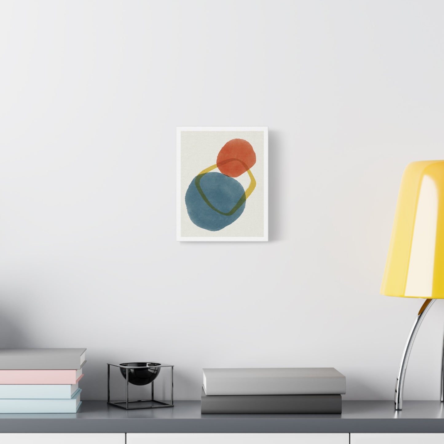 Wander Brush Art 1.2 - Matte Canvas Decor with Minimalist Leaf Design