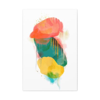 Watercolor Painting Set 1.1 - Matte Canvas Decor with Minimalist Leaf Design