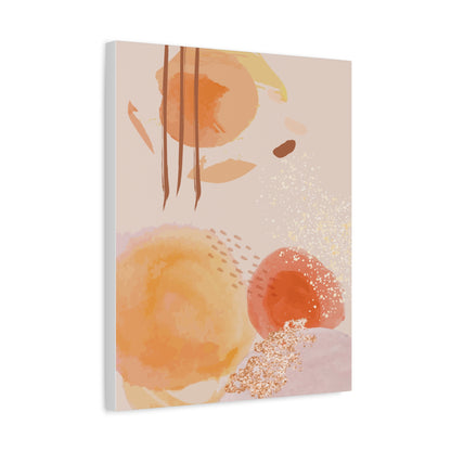 Sunlit Spark Art Set 1.3 - Matte Canvas Decor with Minimalist Leaf Design