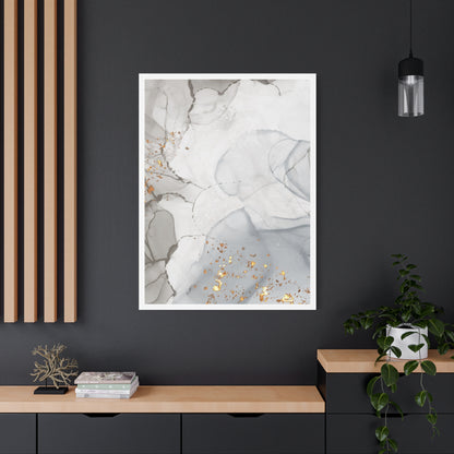 Ash Dust Art Set 1.3 - Matte Canvas Decor with Minimalist Leaf Design
