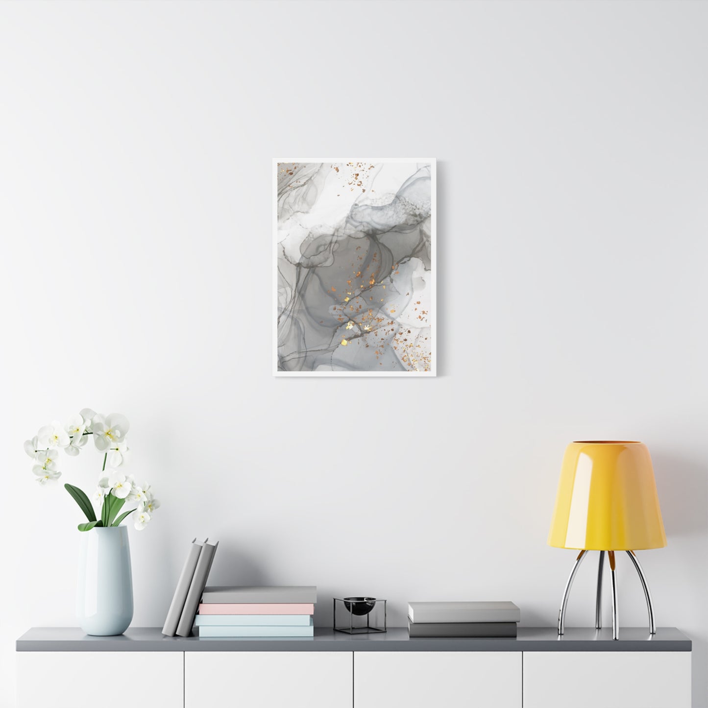 Ash Dust Art Set 1.2 - Matte Canvas Decor with Minimalist Leaf Design