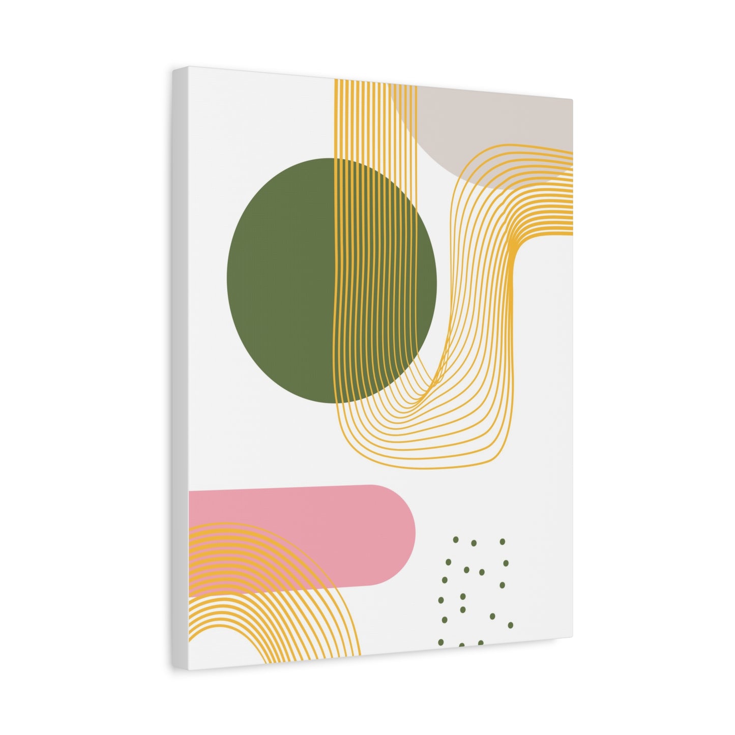 Minimal Geo Art Set 1.1 - Matte Canvas Decor with Minimalist Leaf Design