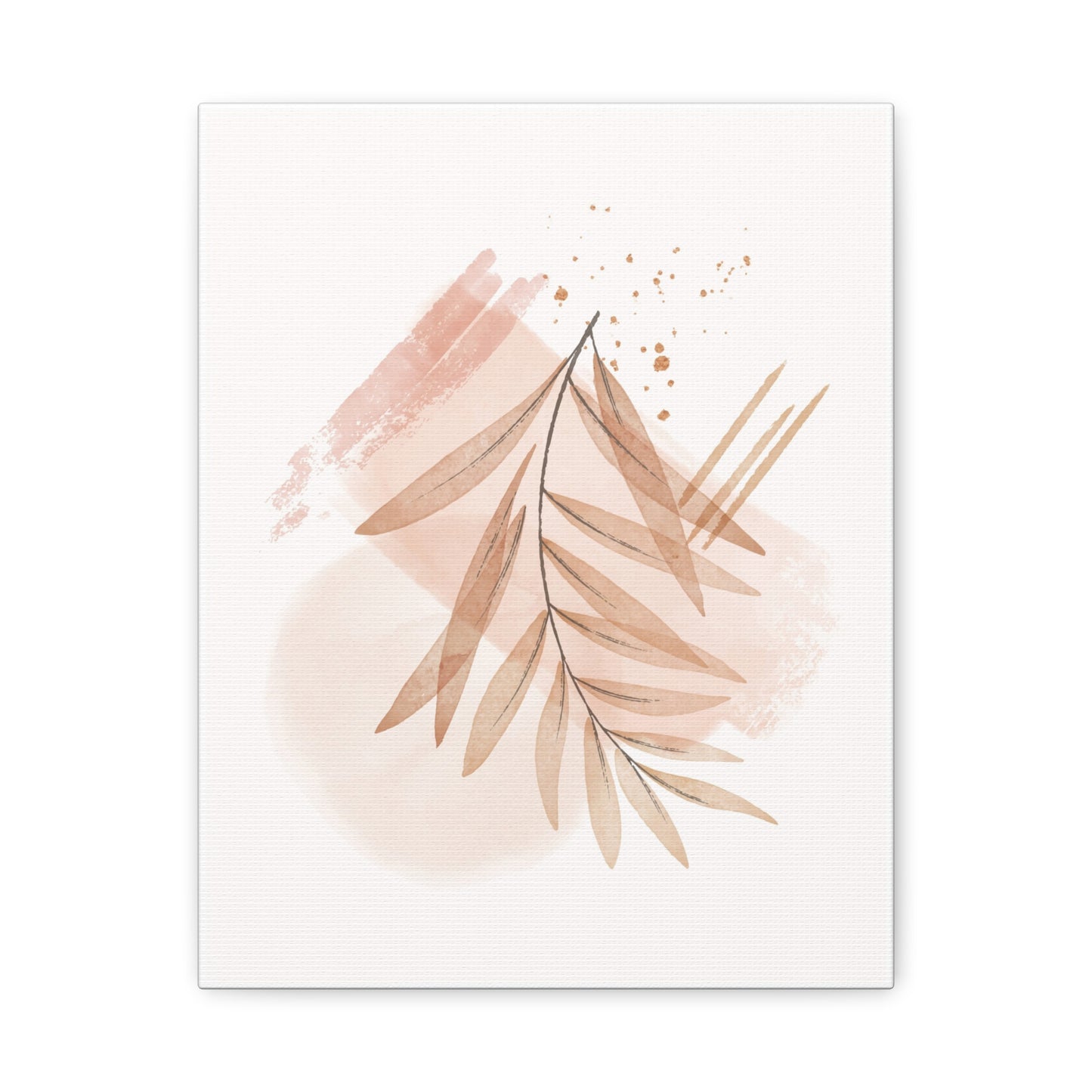 Abstract Earthy Florals Art Set 1.1 - Matte Canvas Decor with Minimalist Leaf Design