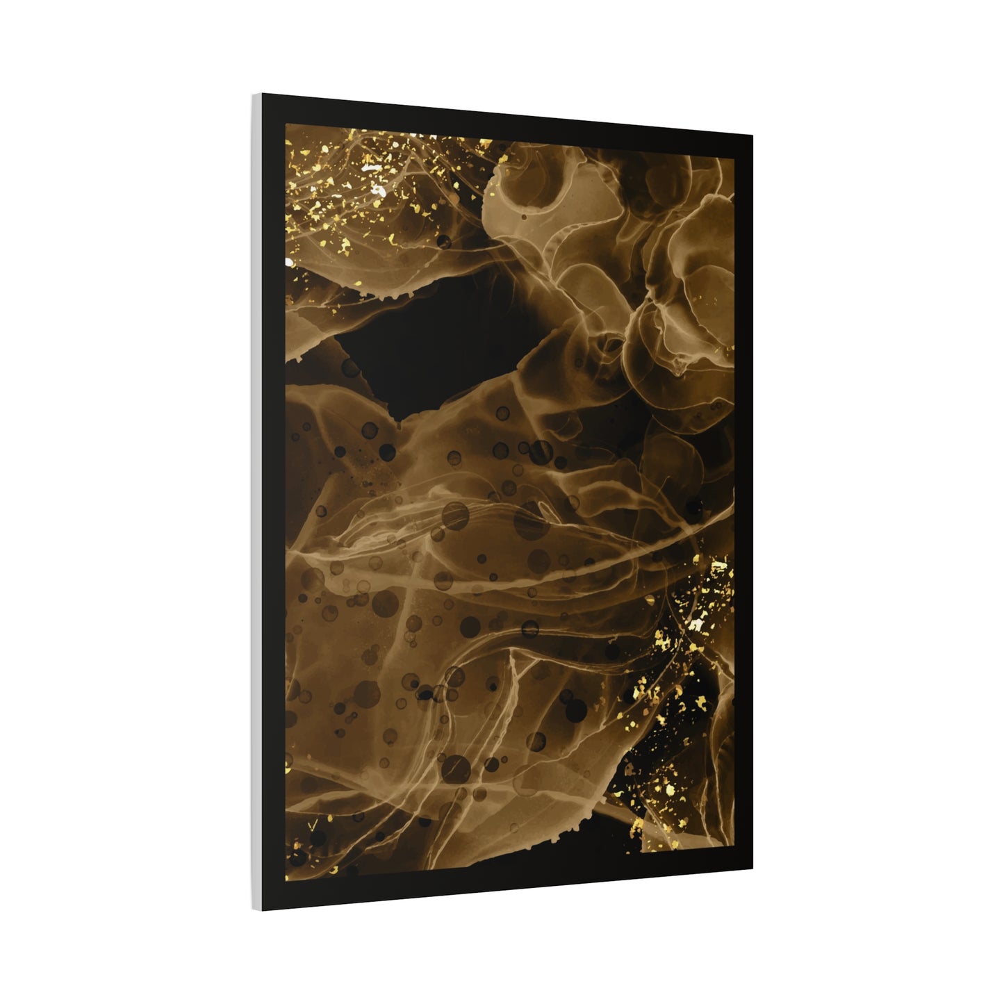 Gold Dust Art Set 1.2 - Matte Canvas Decor with Minimalist Leaf Design