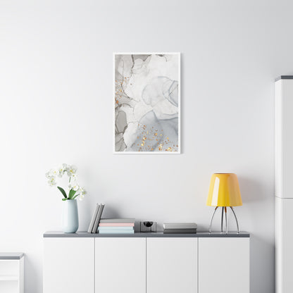 Ash Dust Art Set 1.3 - Matte Canvas Decor with Minimalist Leaf Design