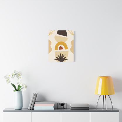 Nocturne Petal Art Set 1.1 - Matte Canvas Decor with Minimalist Leaf Design