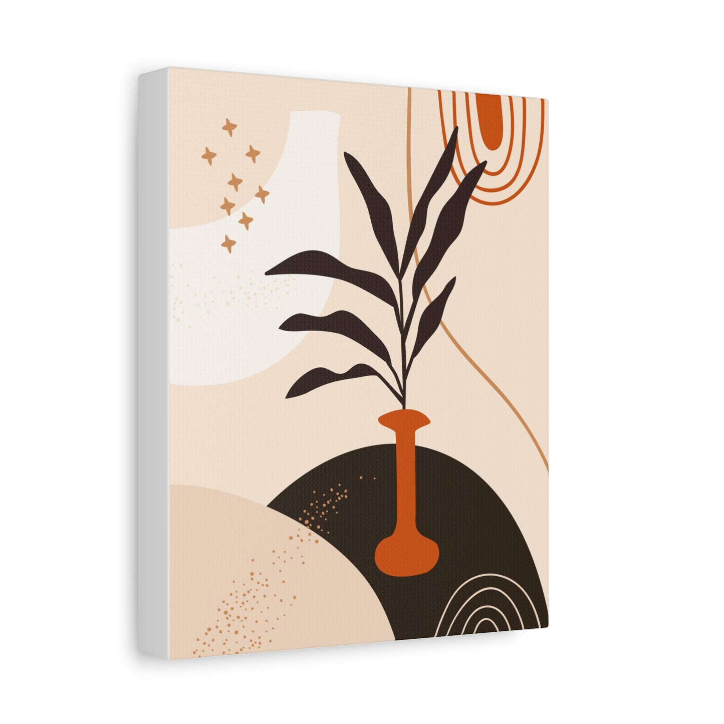 Boheme Luna  Art Set 1.1 - Matte Canvas Decor with Minimalist Leaf Design