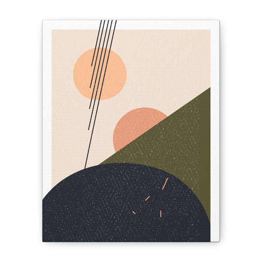 Minimal Pink Line Art Set 1.1 - Matte Canvas Decor with Minimalist Leaf Design