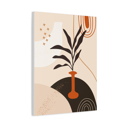 Boheme Luna  Art Set 1.1 - Matte Canvas Decor with Minimalist Leaf Design