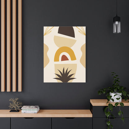 Nocturne Petal Art Set 1.1 - Matte Canvas Decor with Minimalist Leaf Design