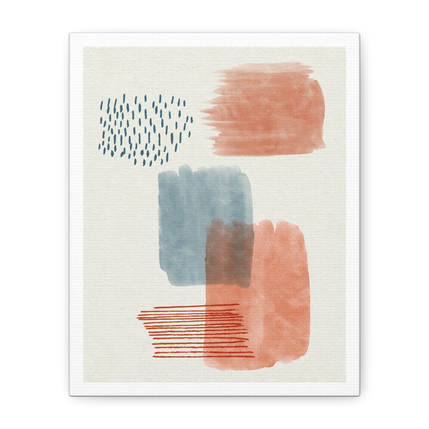Wander Brush Art 1.3 - Matte Canvas Decor with Minimalist Leaf Design
