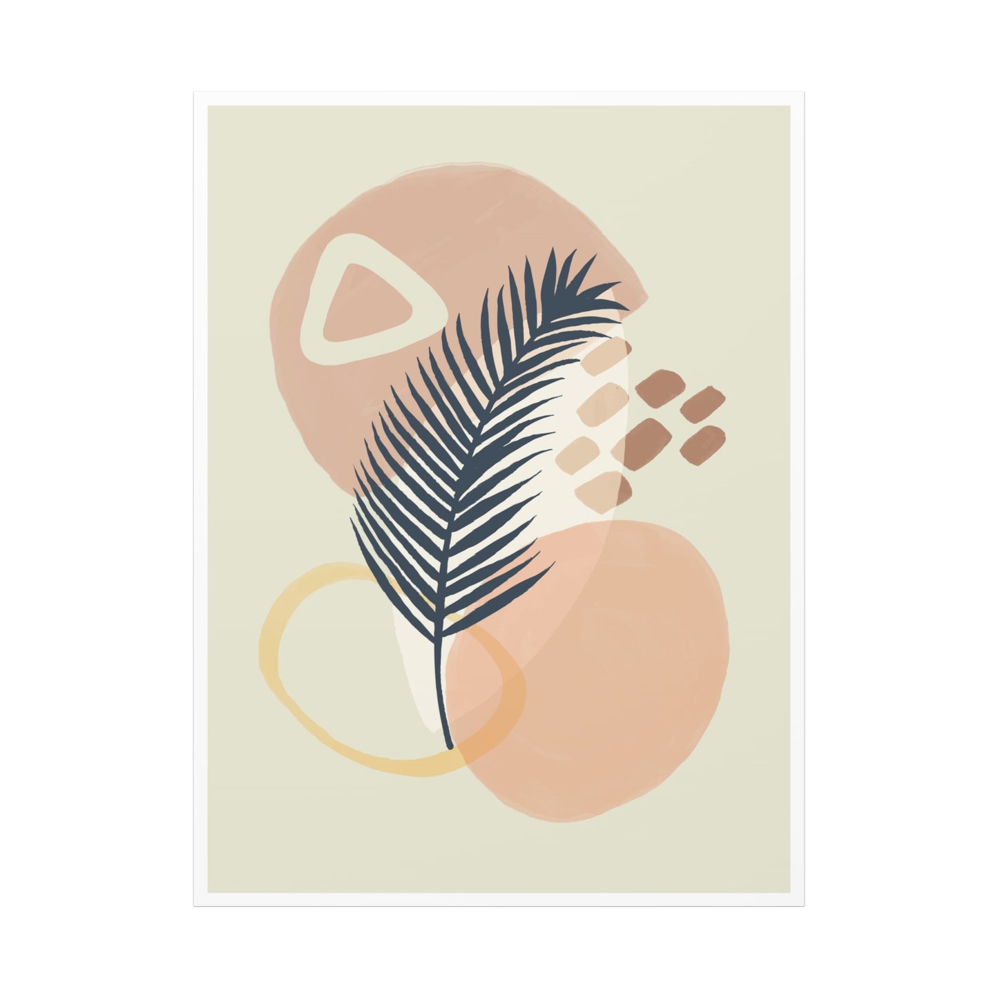 Pink Minimal  Flower Art Set 1.2 - Matte Canvas Decor with Minimalist Leaf Design