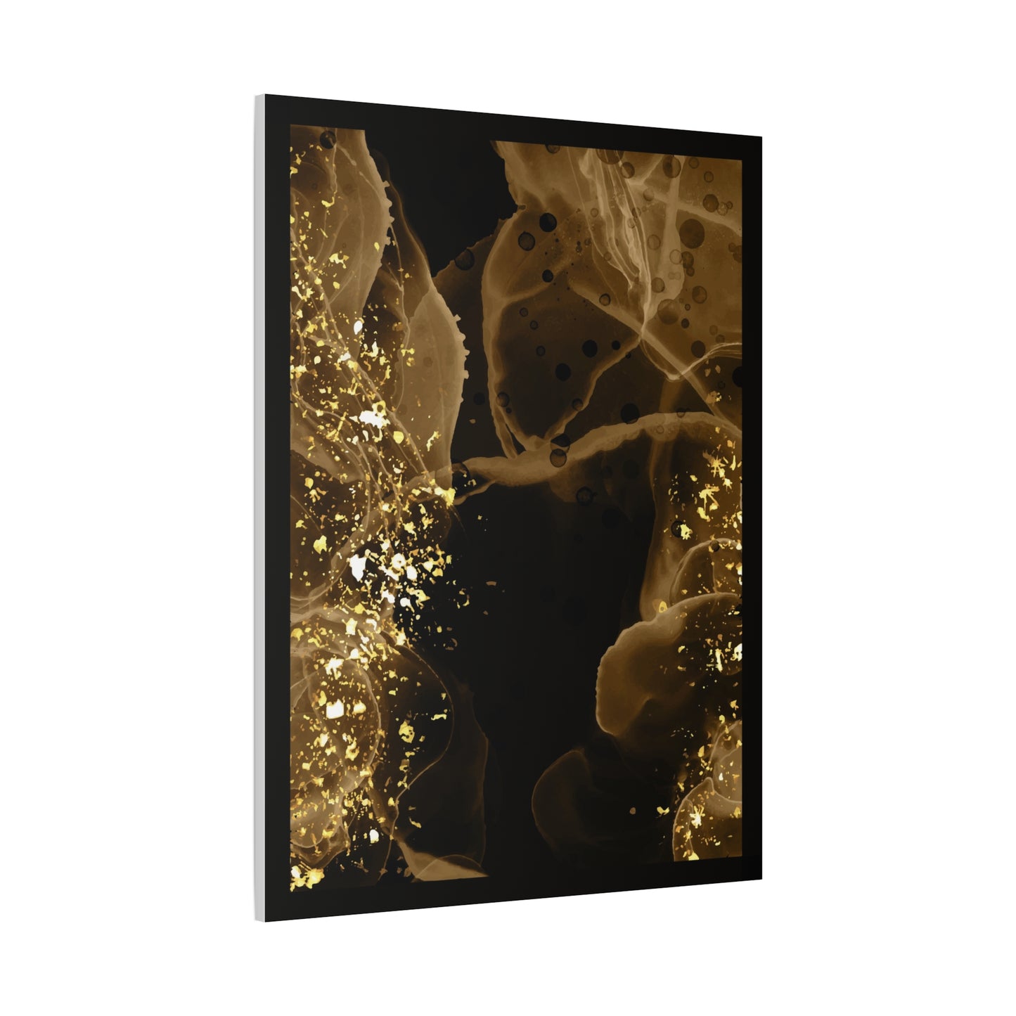 Gold Dust Art Set 1.1 - Matte Canvas Decor with Minimalist Leaf Design