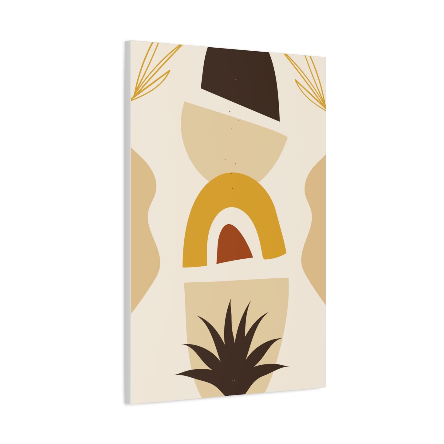 Nocturne Petal Art Set 1.1 - Matte Canvas Decor with Minimalist Leaf Design