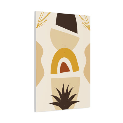 Nocturne Petal Art Set 1.1 - Matte Canvas Decor with Minimalist Leaf Design