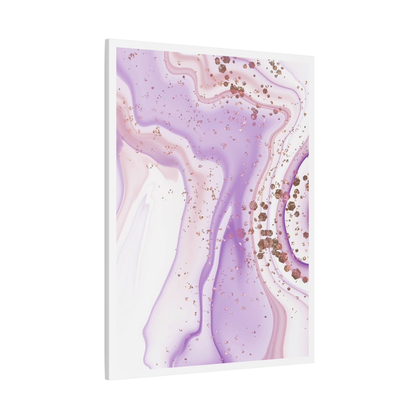 Blush Pink Marble Wall Art Set 1.2 - Matte Canvas Decor with Minimalist Leaf Design