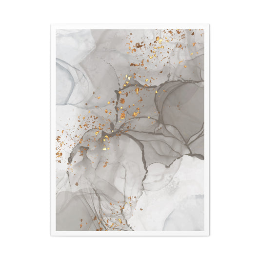 Ash Dust Art Set 1.1 - Matte Canvas Decor with Minimalist Leaf Design
