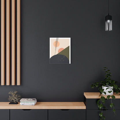 Minimal Pink Line Art Set 1.1 - Matte Canvas Decor with Minimalist Leaf Design