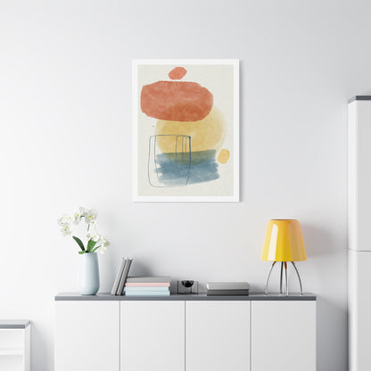 Wander Brush Art 1.1 - Matte Canvas Decor with Minimalist Leaf Design