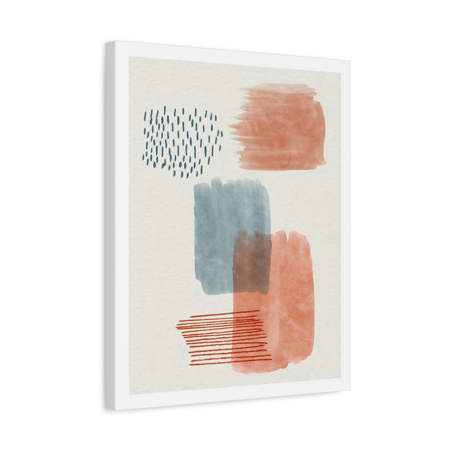 Wander Brush Art 1.3 - Matte Canvas Decor with Minimalist Leaf Design