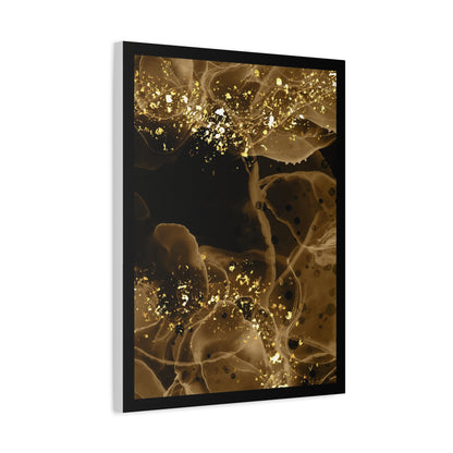 Gold Dust Art Set 1.3 - Matte Canvas Decor with Minimalist Leaf Design