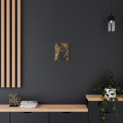 Gold Dust Art Set 1.1 - Matte Canvas Decor with Minimalist Leaf Design