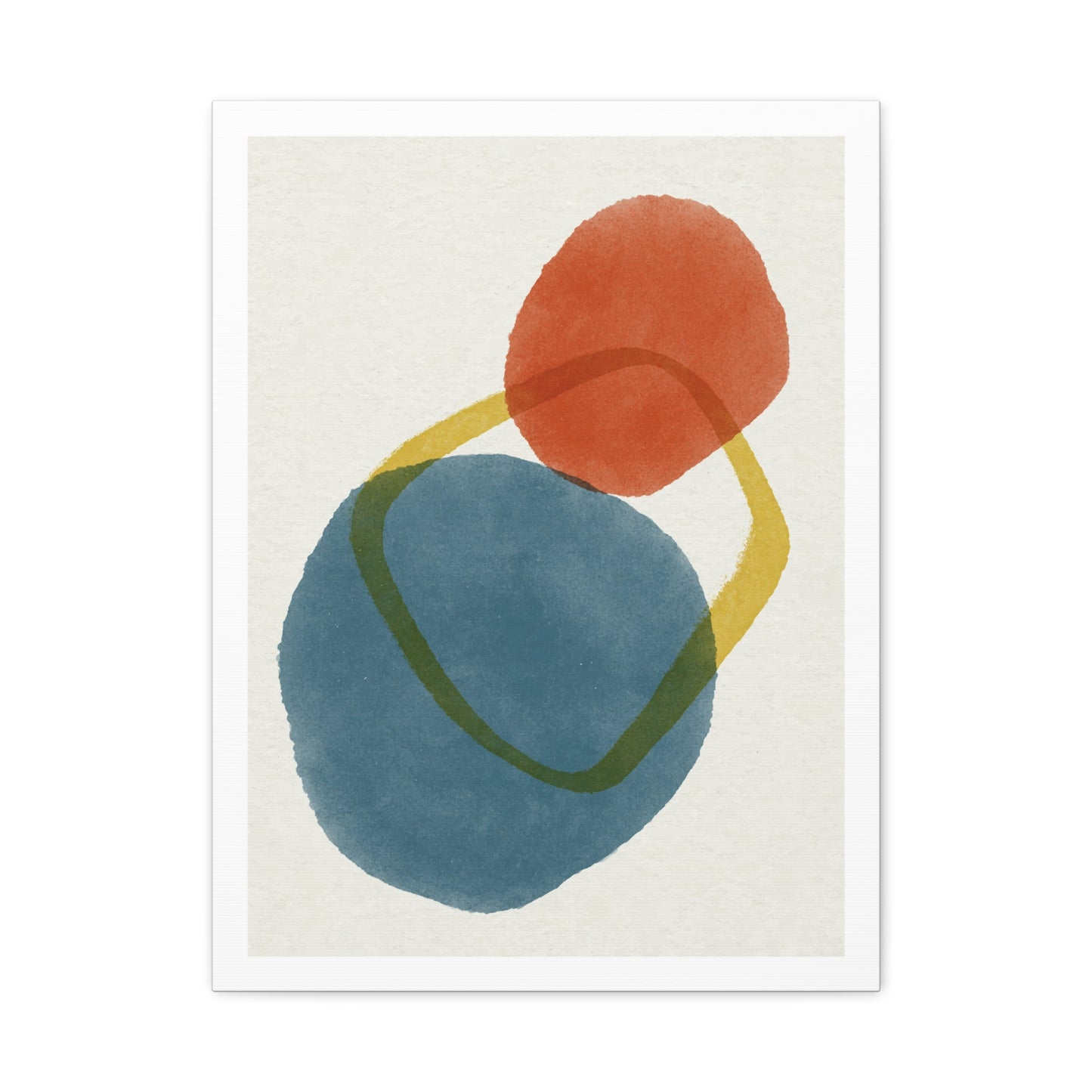 Wander Brush Art 1.2 - Matte Canvas Decor with Minimalist Leaf Design