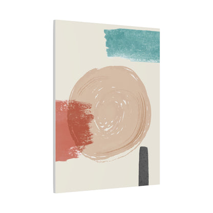 Soft Dune Palette Art 1.3 - Matte Canvas Decor with Minimalist Leaf Design