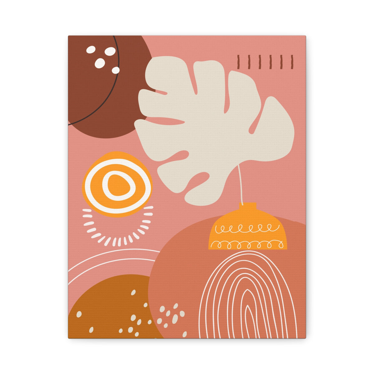 Wander Vase Art Set 1.3 - Matte Canvas Decor with Minimalist Leaf Design
