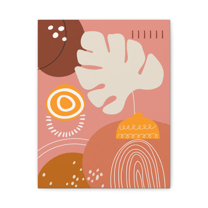 Wander Vase Art Set 1.3 - Matte Canvas Decor with Minimalist Leaf Design