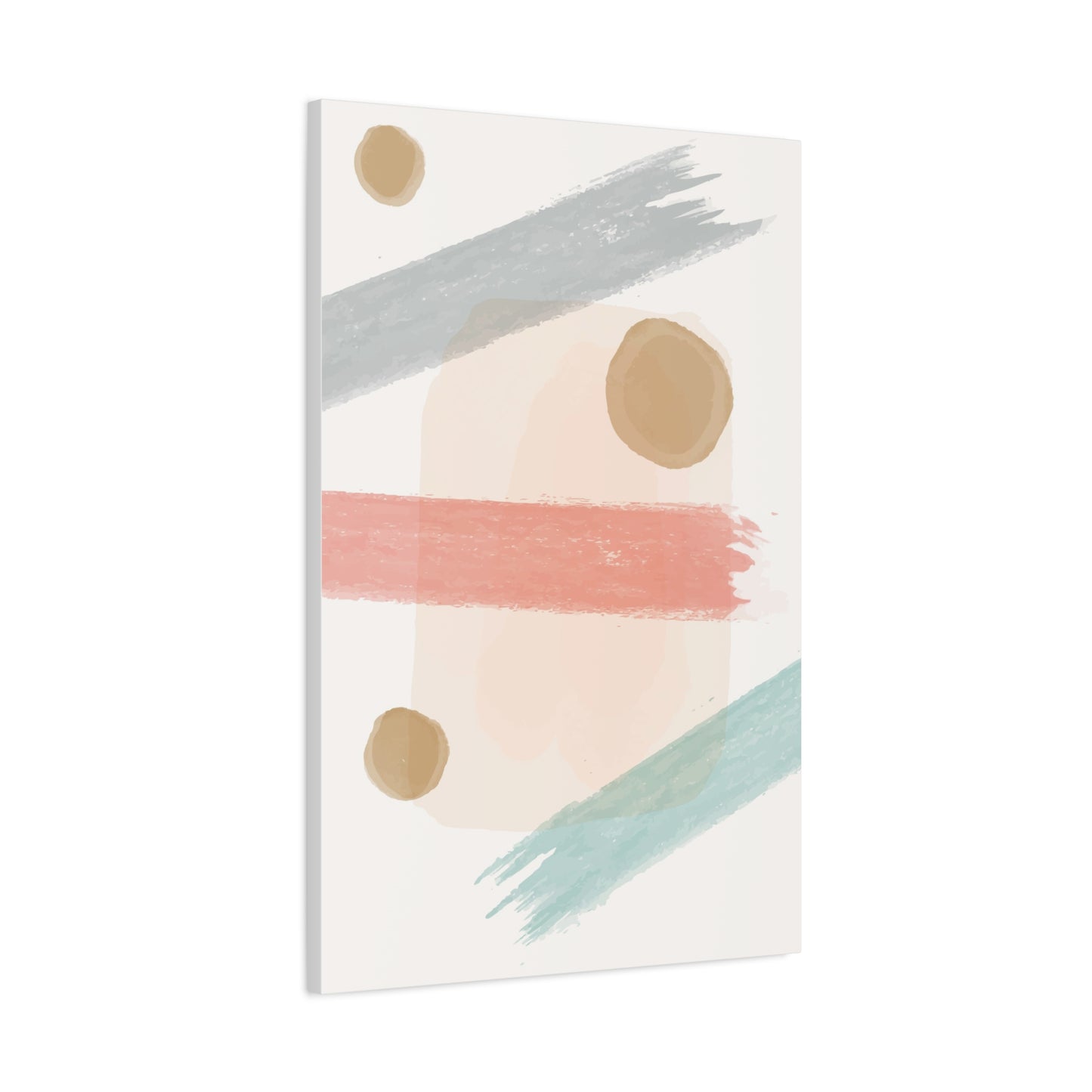 Pastel Pulse Art Set 1.1 - Matte Canvas Decor with Minimalist Leaf Design