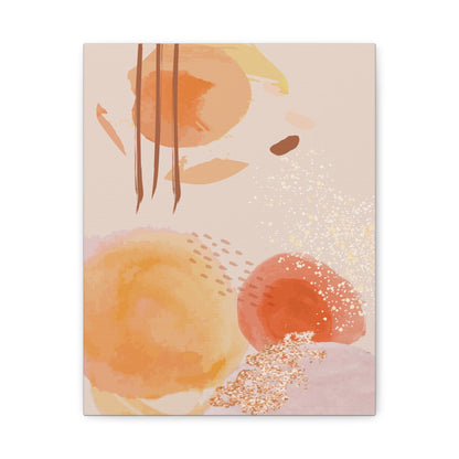 Sunlit Spark Art Set 1.3 - Matte Canvas Decor with Minimalist Leaf Design