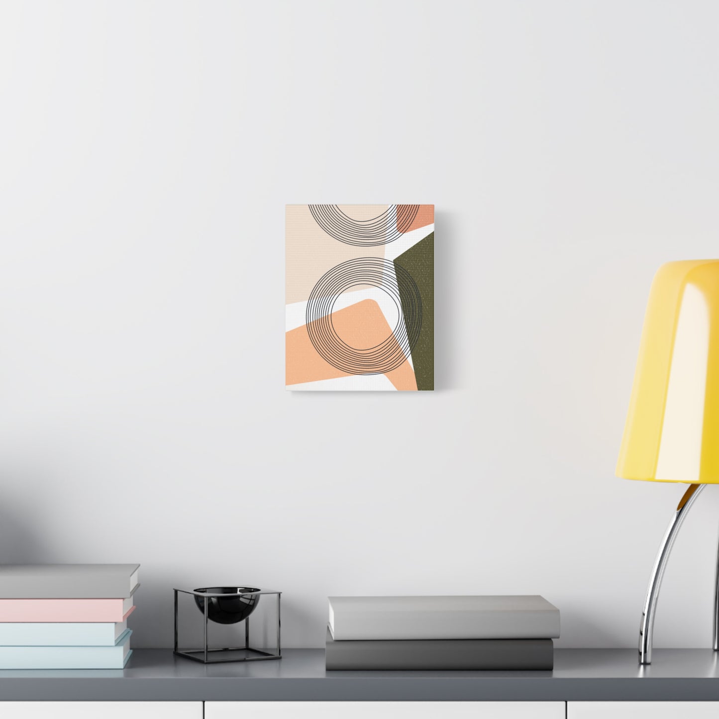 Minimal Pink Line Art Set 1.2 - Matte Canvas Decor with Minimalist Leaf Design
